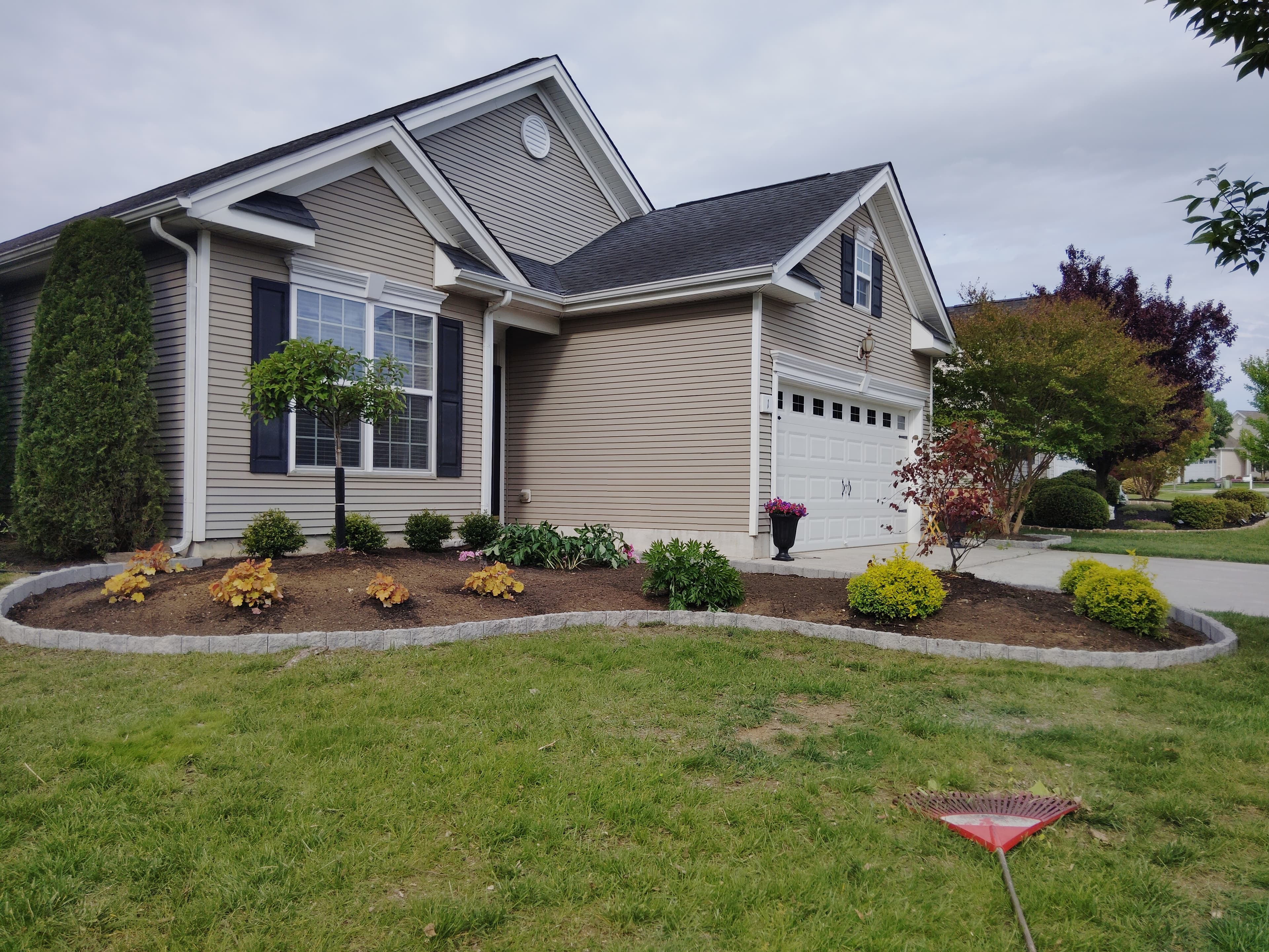 Front yard transformation before